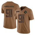 Boles T.Titans #91 John Franklin-Myers Player Brown Limited Salute to Service Home Game Stitched Jerseys