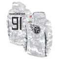 Boles T.Titans #91 John Franklin-Myers Player Camo Arctic Salute to Service Pullover Hoodies Home Game Stitched Jerseys