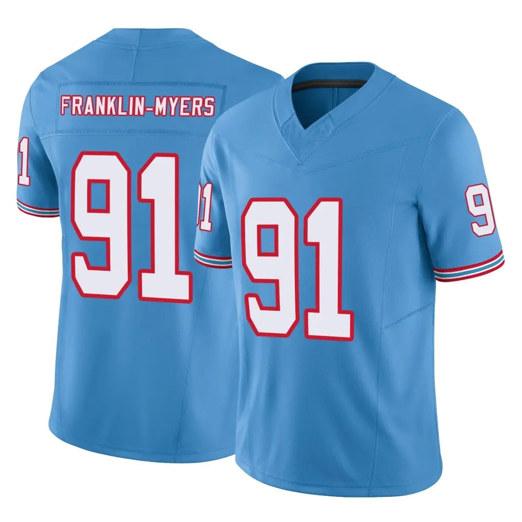 Boles T.Titans #91 John Franklin-Myers Player Light Blue Limited Vapor F.U.S.E. Home Game Stitched Jerseys
