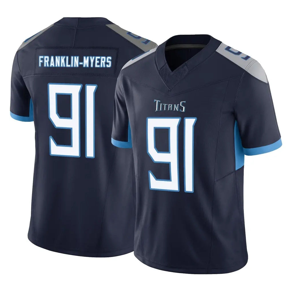 Boles T.Titans #91 John Franklin-Myers Player Navy Limited Vapor F.U.S.E. Home Game Stitched Jerseys