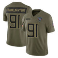 Boles T.Titans #91 John Franklin-Myers Player Olive Limited 2025 Salute to Service Home Game Stitched Jerseys