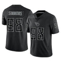 Boles T.Titans #98 Jeffery Simmons Player Black Limited Reflective Home Game Stitched Jerseys