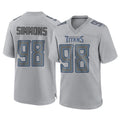 Boles T.Titans #98 Jeffery Simmons Player Gray Atmosphere Fashion Home Game Stitched Jerseys