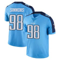 Boles T.Titans #98 Jeffery Simmons Player Light Blue Limited Color Rush Home Game Stitched Jerseys
