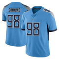 Boles T.Titans #98 Jeffery Simmons Player Light Blue Limited Vapor Untouchable Home Game Stitched Jerseys