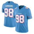 Boles T.Titans #98 Jeffery Simmons Player Light Blue Team Vapor F.U.S.E. Limited Home Game Stitched Jerseys