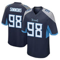 Boles T.Titans #98 Jeffery Simmons Player Navy Home Game Stitched Jerseys