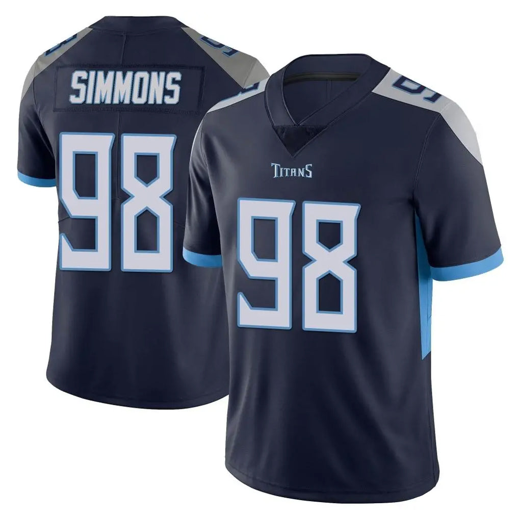 Boles T.Titans #98 Jeffery Simmons Player Navy Limited Vapor Untouchable Home Game Stitched Jerseys