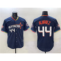 Boles Houston Astros #44 Yordan Alvarez Navy  2025 City Connect With Texas Patch Limited Stitched Jersey