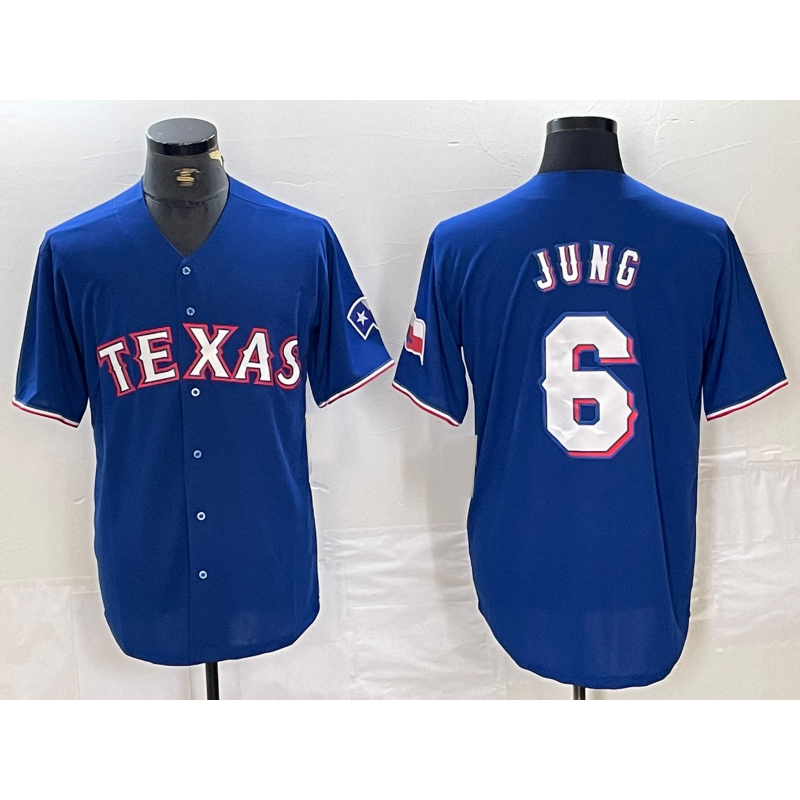 Boles Texas Rangers #6 Josh Jung Blue  Stitched Cool Base Jersey