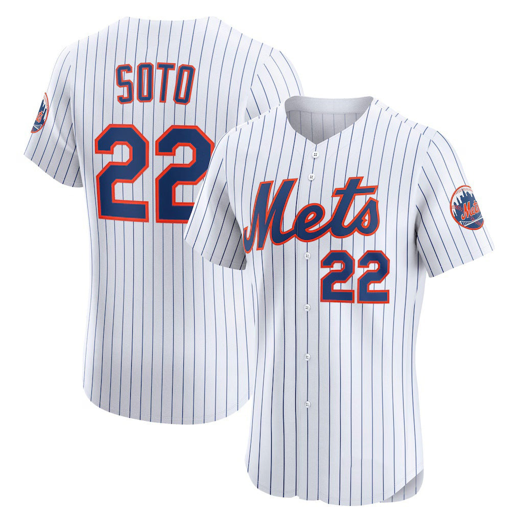 Boles  New York Mets #22 Juan Soto White  Home Elite Jersey
