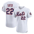 Boles  New York Mets #22 Juan Soto White  Home Elite Jersey