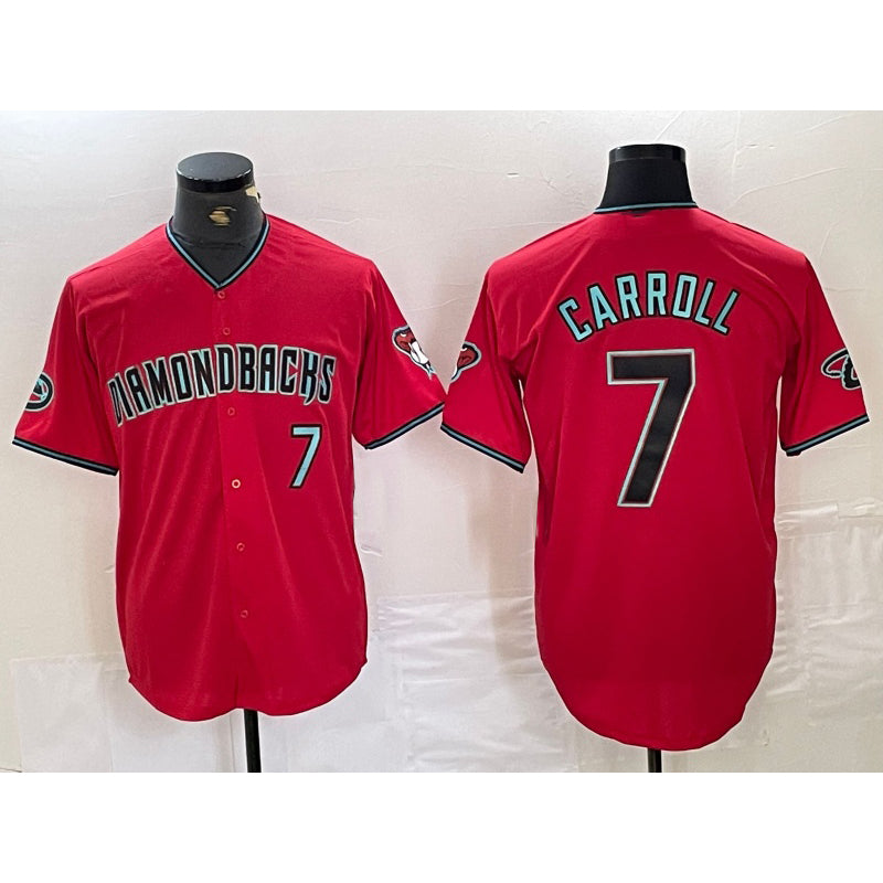 Boles  Arizona Diamondbacks #7 Corbin Carroll Red  2024 Cool Base Stitched Jersey