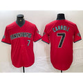Boles  Arizona Diamondbacks #7 Corbin Carroll Red  2024 Cool Base Stitched Jersey