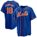 Boles  New York Mets #18 Darryl Strawberry Royal  Alternate Replica Player Jersey
