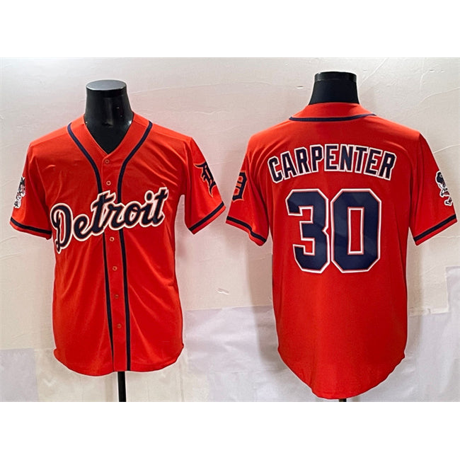 Boles Detroit Tigers #30 Kerry Carpenter Orange  With Patch Vapor Premier Limited Stitched Jersey