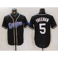 Boles Los Angeles Dodgers #5 Freddie Freeman Black  Cool Base With Patch Stitched Jersey