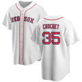Boles Boston Red Sox #35 Garrett Crochet White  2024 Cool Base Stitched Jersey