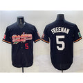 Boles Los Angeles Dodgers #5 Freddie Freeman Black  Mexico Limited Stitched Jersey
