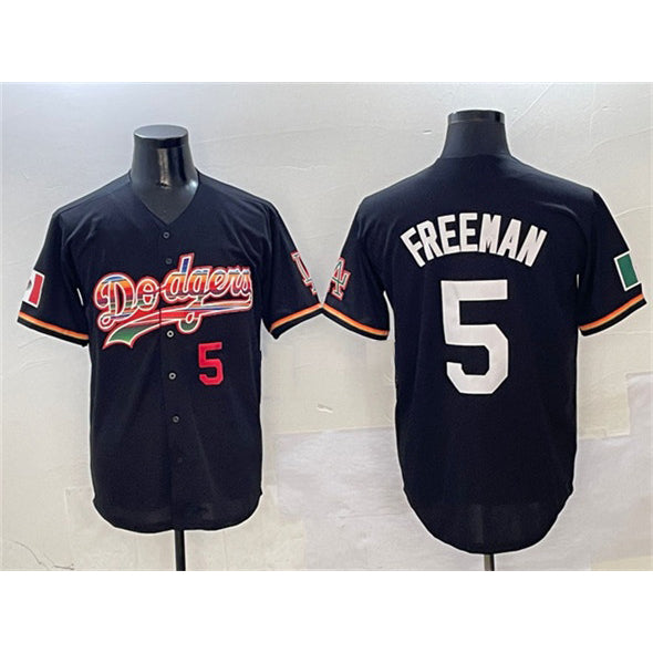Boles Los Angeles Dodgers #5 Freddie Freeman Black  Mexico Limited Stitched Jersey