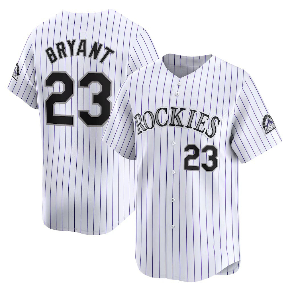 Boles  Colorado Rockies #23 Kris Bryant White  Home Limited Player Jersey