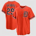 Boles Detroit Tigers #29 Tarik Skubal Orange  Alternate Stitched Jersey