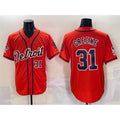 Boles Detroit Tigers #31 Riley Greene Orange  With Patch Vapor Premier Limited Stitched Jersey