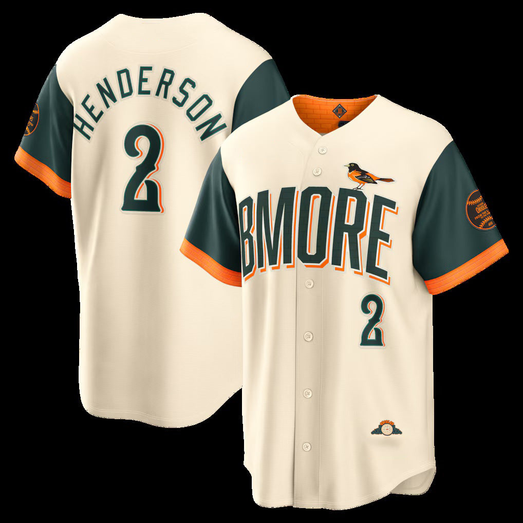 Boles Baltimore Orioles #2 Gunnar Henderson Natural  2026 City Connect Stadium Jersey