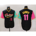 Boles  San Diego Padres #11 Yu Darvish Black  Player Number Fashion Jersey