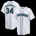 Boles Seattle Mariners #34 Felix Hernandez White  Home Retired Player Replica Jersey