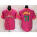Boles  San Diego Padres #11 Yu Darvish Pink  Cool Base Stitched Jersey