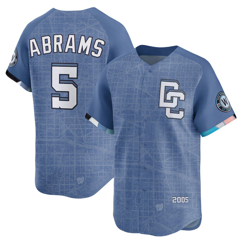 Boles  Washington Nationals #5 CJ Abrams Blue  2025 City Connect Limited Jersey