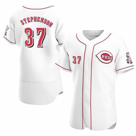 Boles Cincinnati Reds #37 Tyler Stephenson White  Stitched Flex Base Jersey