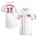 Boles Cincinnati Reds #37 Tyler Stephenson White  Stitched Flex Base Jersey