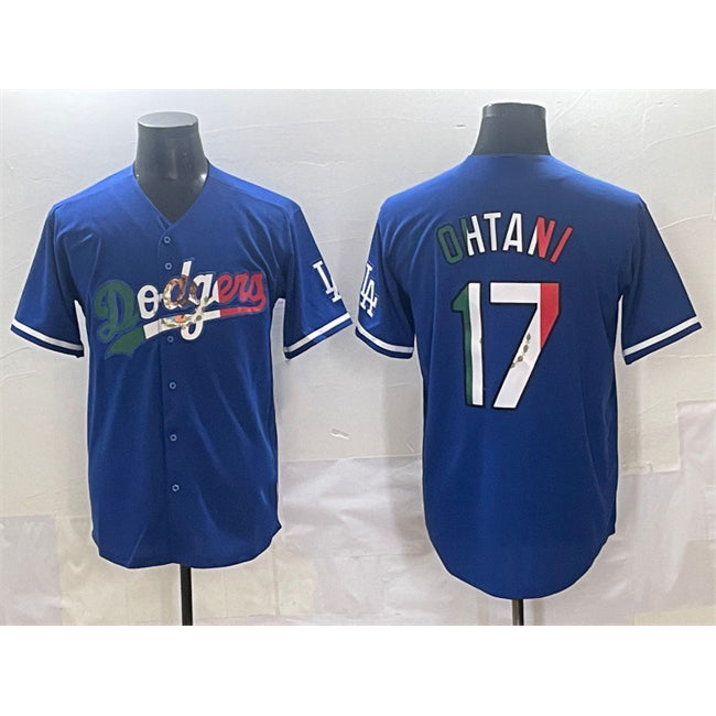 Boles Los Angeles Dodgers #17 Shohei Ohtani Blue  Mexico Stitched Jersey