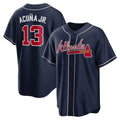 Boles Atlanta Braves #13 Ronald Acuna Jr. Navy  Alternate Replica Player Name Jersey