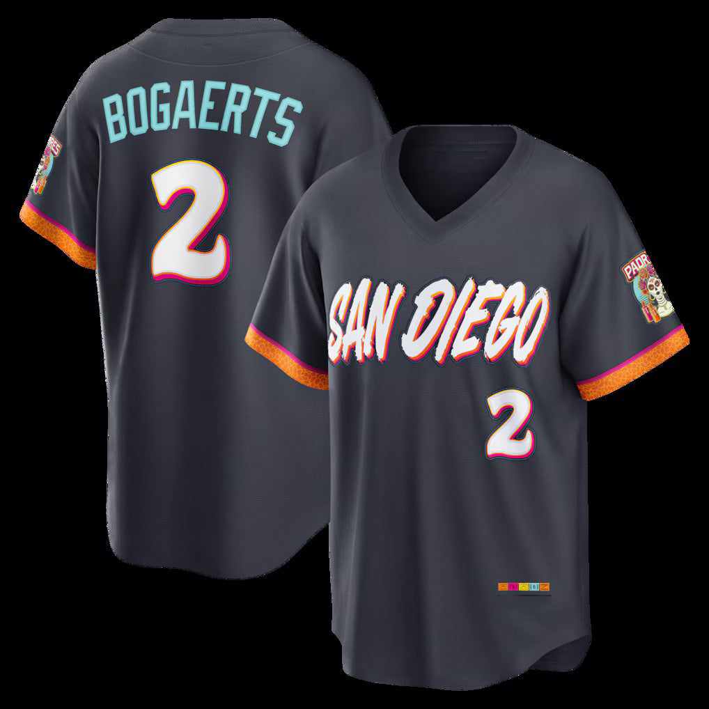 Boles  San Diego Padres #2 Xander Bogaerts Obsidian  2026 City Connect Stadium Jersey