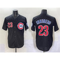 Boles  Chicago Cubs #23 Ryne Sandberg Black  Limited Stitched Jersey