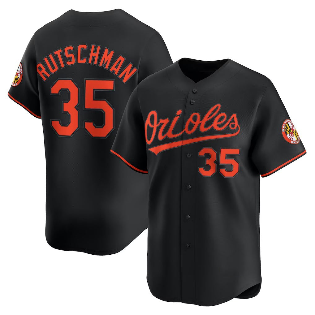 Boles Baltimore Orioles #35 Adley Rutschman Black  Alternate Limited Player Jersey