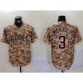 Boles  San Diego Padres #3 Jackson Merrill Camo  With PS Patch Cool Base Stitched Jersey