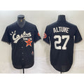 Boles Houston Astros #27 Jose Altuve Black  Cactus Jack Cool Base Jersey