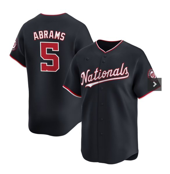 Boles  Washington Nationals #5 CJ Abrams Navy  2024 Alternate Limited Stitched Jersey