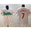 Boles  Philadelphia Phillies #7 Trea Turner White  Phanatic Cool Base Stitched Jersey