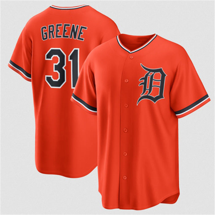 Boles Detroit Tigers #31 Riley Greene Orange  Alternate Stitched Jersey