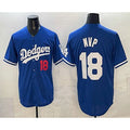 Boles Los Angeles Dodgers #18 Yoshinobu Yamamoto MVP Blue  Limited Stitched Jersey