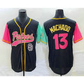Boles  San Diego Padres #13 Manny Machado Black  NEW 2023 City Connect Cool Base Stitched Jersey 2
