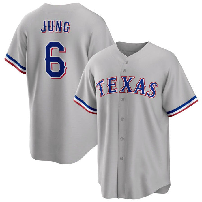 Boles Texas Rangers #6 Josh Jung Gray  Cool Base Stitched Jersey