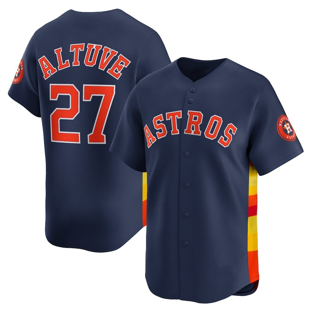 Boles Houston Astros #27 Jose Altuve Navy  Alternate Limited Player Jersey