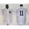 Boles  New York Yankees #11 Anthony Volpe White  With Patch 2024 Cool Base Stitched Jersey