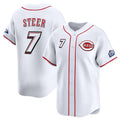 Boles Cincinnati Reds #7 Spencer Steer White  2025 Speedway Classic Home Limited Stitched Jersey